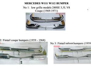 Mercedes W111 W112 Model Saloon And Coupe/Cabriole