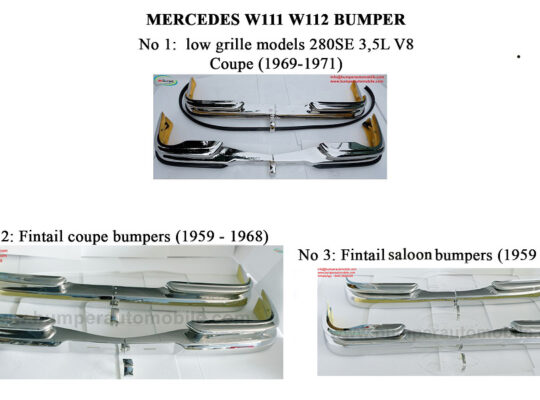 Mercedes W111 W112 Model Saloon And Coupe/Cabriole